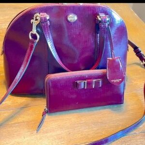 Burgundy Coach Bag